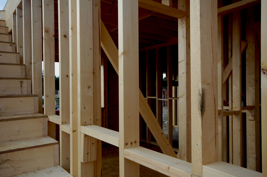 Montaje de estructura Casa de madera en Valdemorillo - Canexel