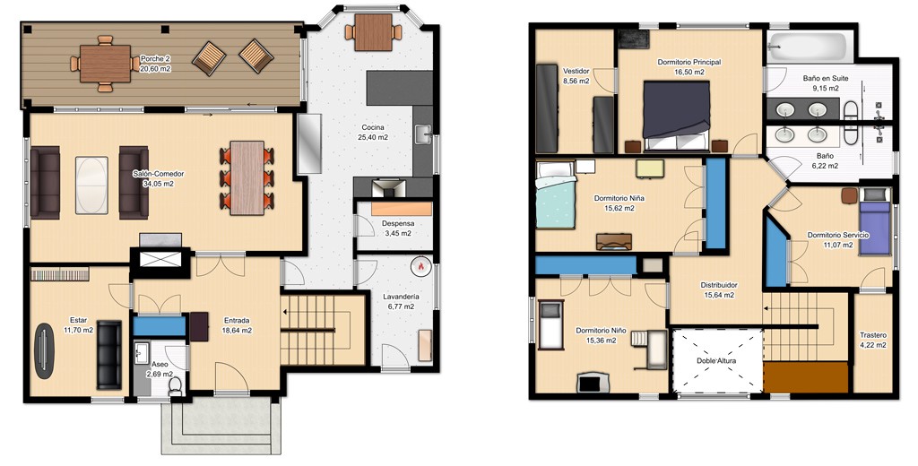 planos de casas de dos pisos para descargar