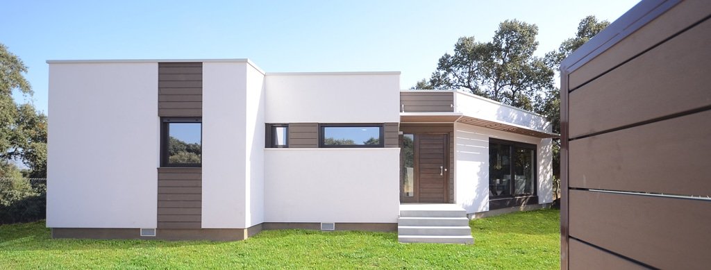 Imagen de Diseños de casas minimalistas en Canexel casa-moderna-mortero-madera