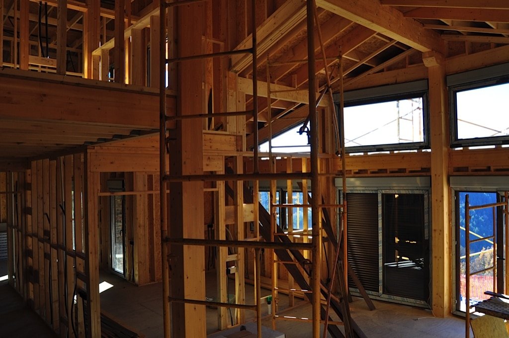 Imagen de Casa de madera en Campellas, el proceso constructivo en Canexel Estructura de madera