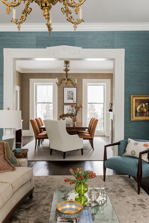 Imagen de Ideas para combinar el salón y el comedor en Canexel casa diseño combo salón con tabique de separación
