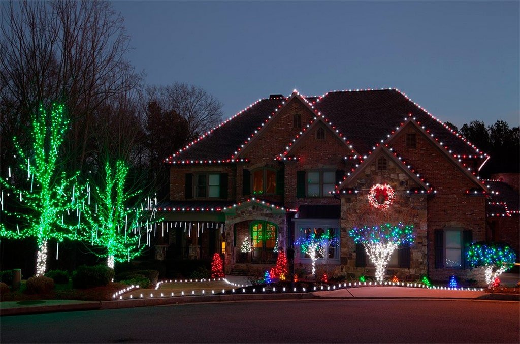 Casas americanas en Navidad Canexel, casas de madera