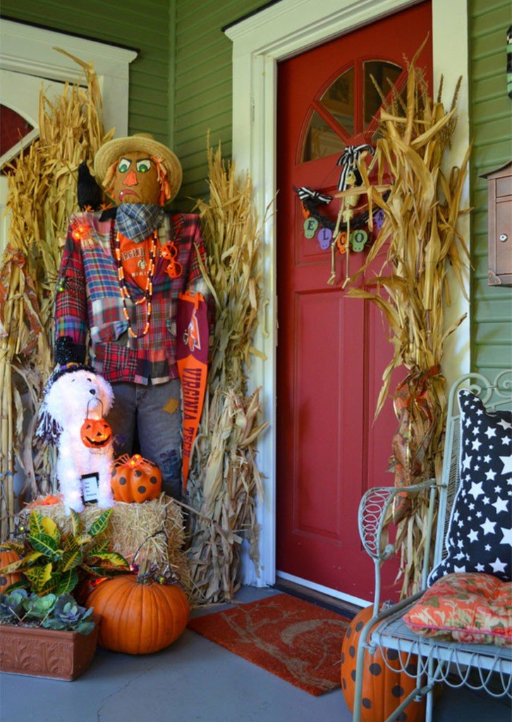 decoración de halloween entrada