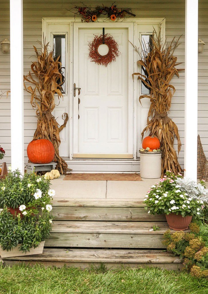 decoración halloween entrada y porche